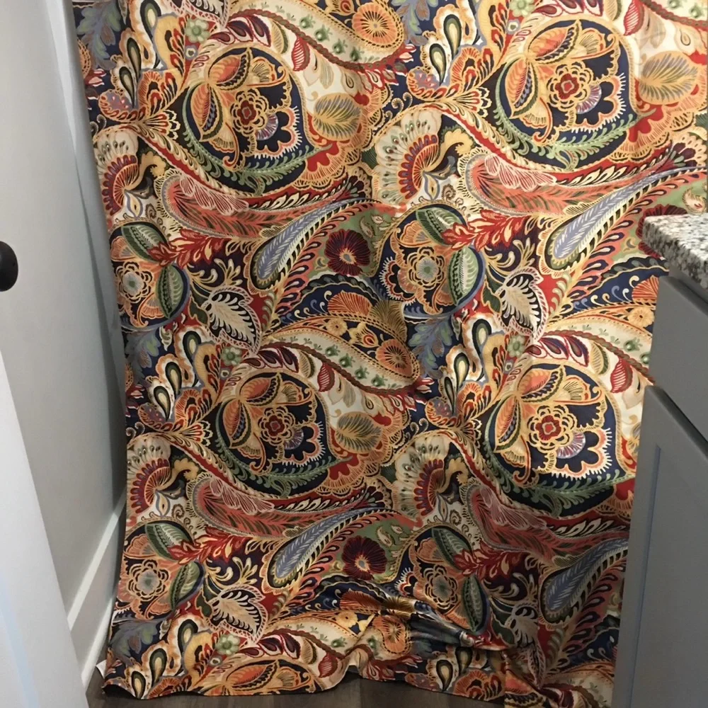 PIER 1 IMPORTS SALE RARE HTF LIKE NEW Paisley Lined Curtains Drapes 50X84 pair
